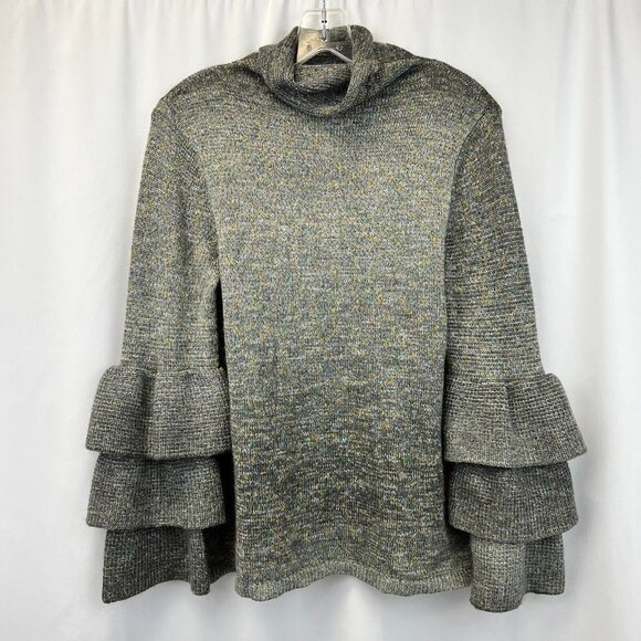 Knox Rose Womens Multicolor Bell Sleeve Cowl Neck Pullover Sweater Size Small - Picture 1 of 9